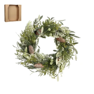 Alva Wreath Green - 40cm