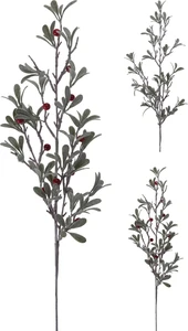 Berry Branch With Leaf 73cm 2 Assorted