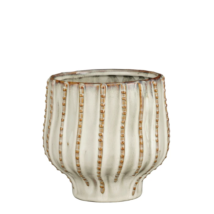 Cathy Pot Round Off White Size : 14.5xd16cm