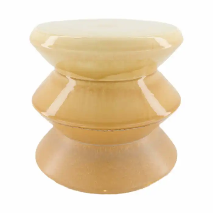 Ceramic Side Table 28cm Color : Light Brown