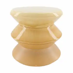 Ceramic Side Table 28cm Color : Light Brown