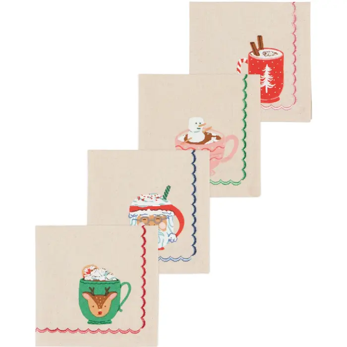 Cozy Cups Cocktail Napkins Set of 4 - image 1