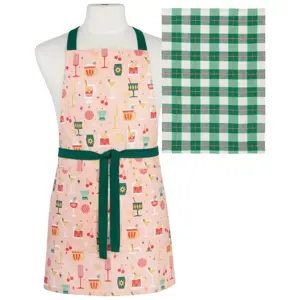 Dishtowel Apron Set Holiday Spirits - image 1