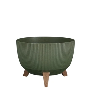 Doppio Bowl on Feet "Color: Green","Size: 33cm"