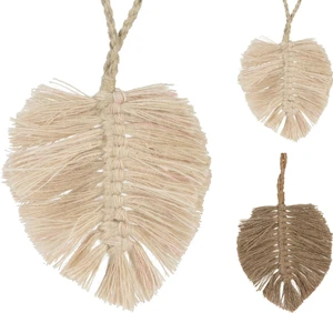 Feather Ornament Jute 16cm Color : Brown