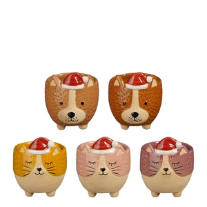 Funny Cat Dog Planter 5 Assorted