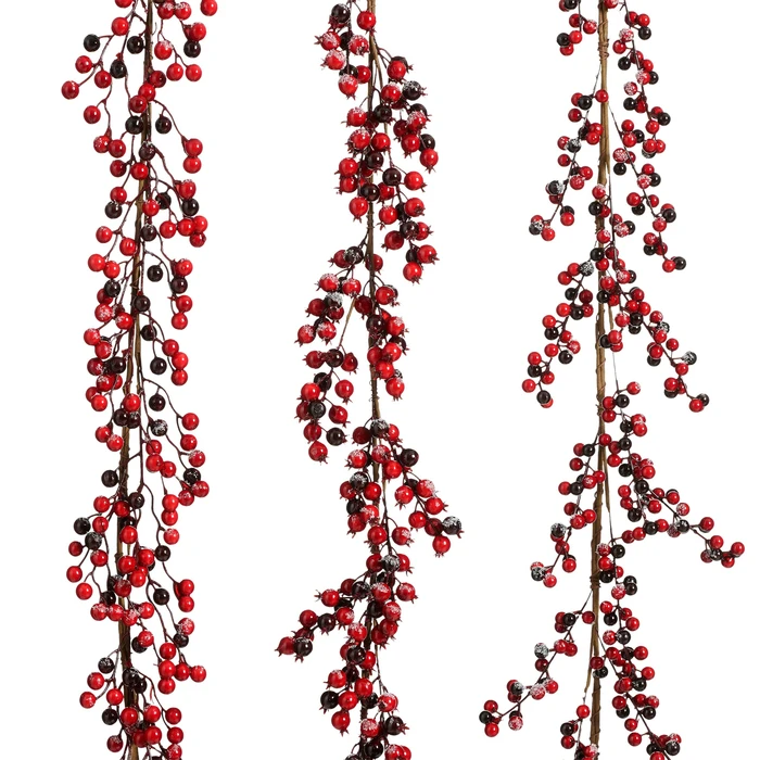 Garland Berries Bordeaux Frosted 3 Assorted - L180cm