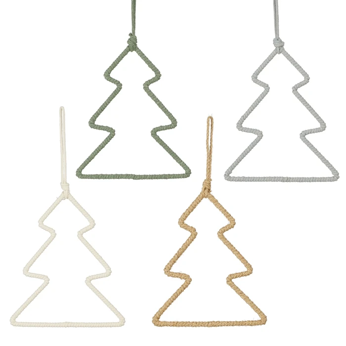 Hanging Decoration Tree 20cm - 4 Assorted