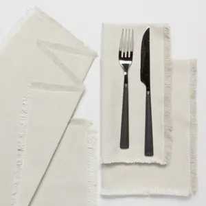 Heirloom Chambray Napkins - Set of 4 Color : DoveGray - image 2