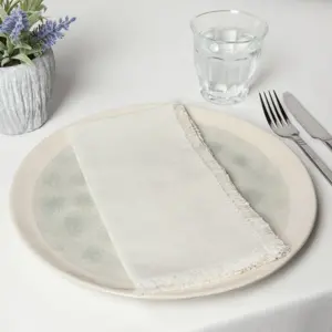 Heirloom Chambray Napkins - Set of 4 Color : DoveGray - image 4