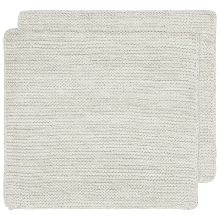 Heirloom Knitted Dishcloth Set of 2 Color : Grey - image 1