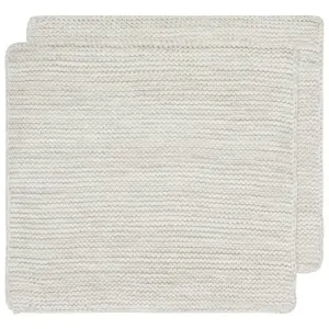 Heirloom Knitted Dishcloth Set of 2 Color : Grey - image 1