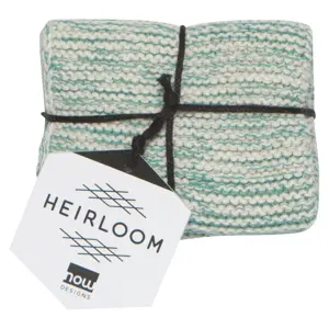 Heirloom Knitted Dishcloth Set of 2 Color : Lagoon - image 4