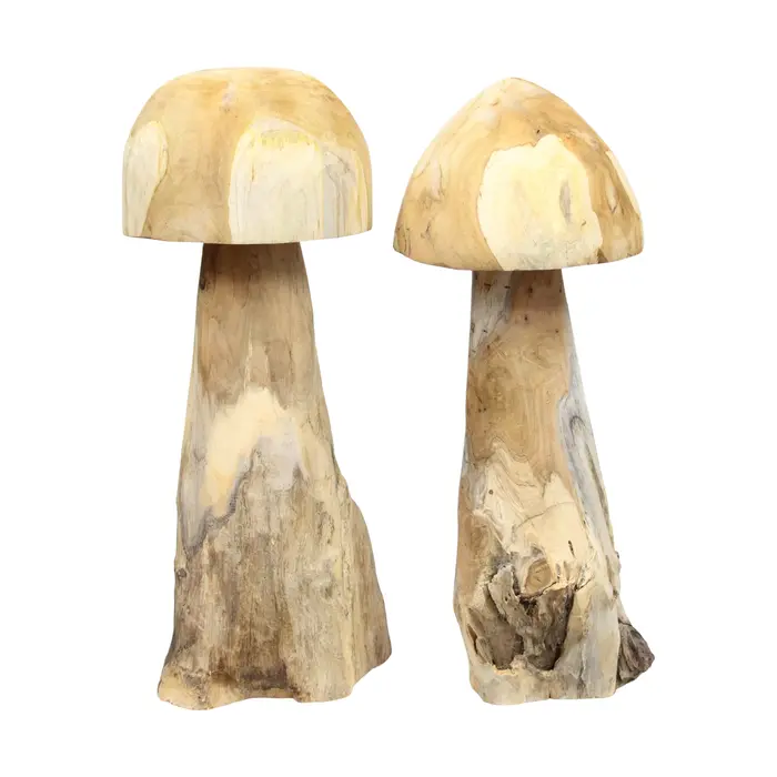 Mushroom Teak Wood - 2 Assorted Size : 58cm