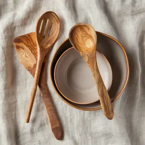 Olive Wood Curved Spoon - image 3