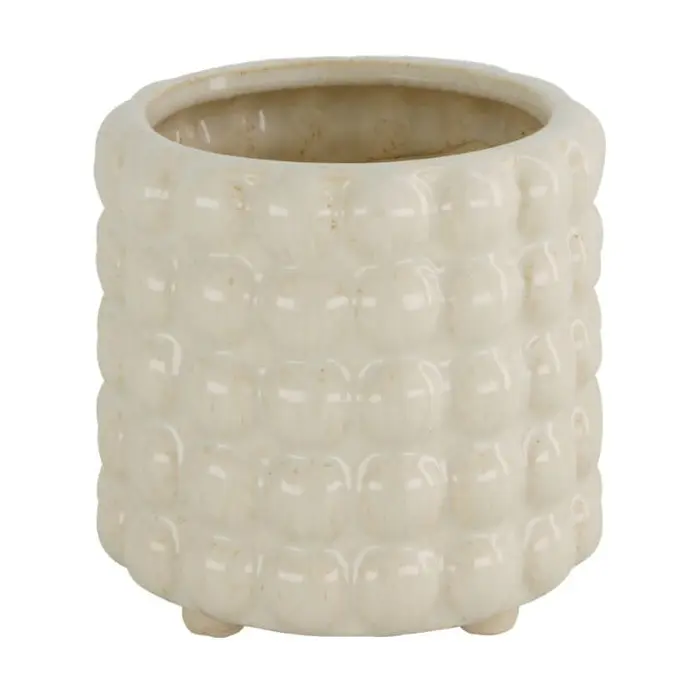 Planter Ceramic 13x13x13cm - White