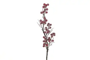 Snowy Berry Branch 64cm - Red