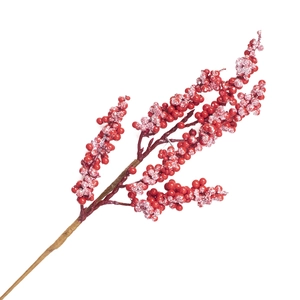 Spray Berry 11" - Red Cluster with Frosting