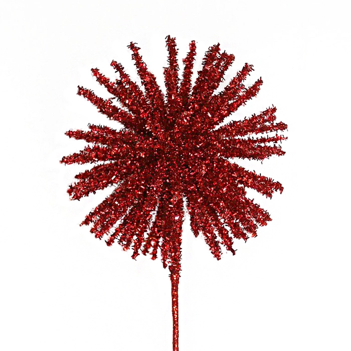 Spray Firework 18"Red Glitter and Tinsel