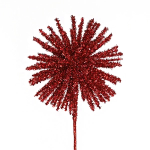 Spray Firework 18"Red Glitter and Tinsel