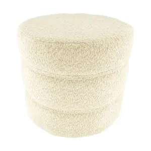 Stool Fabric 38x38x35cm - Cream