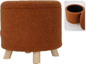 Storage Stool Teddy 40cm Color : Brown