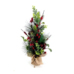 Tree 24" Mixed Red Berries with  Pine And Greenery