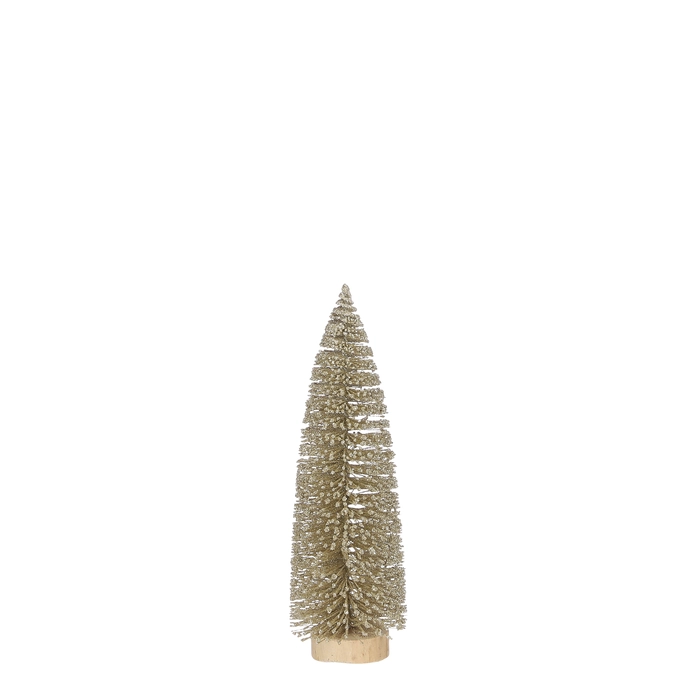 Tree - Bottle Brush 2024 "Color: Gold","Size: h25xd8cm"