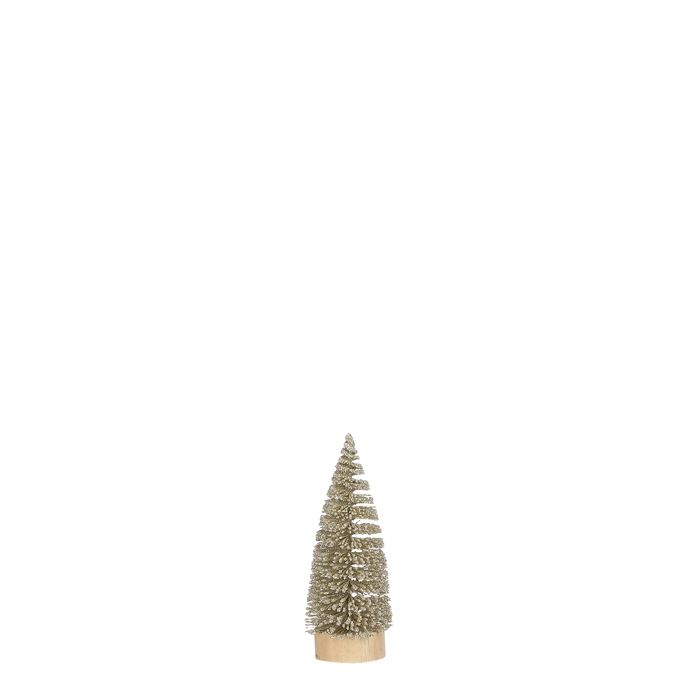 Tree - Bottle Brush "Color: Gold","Size: h15xd6cm"