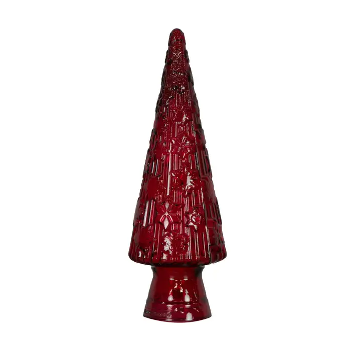 Tree Recycled Glass Red Size : 43cm