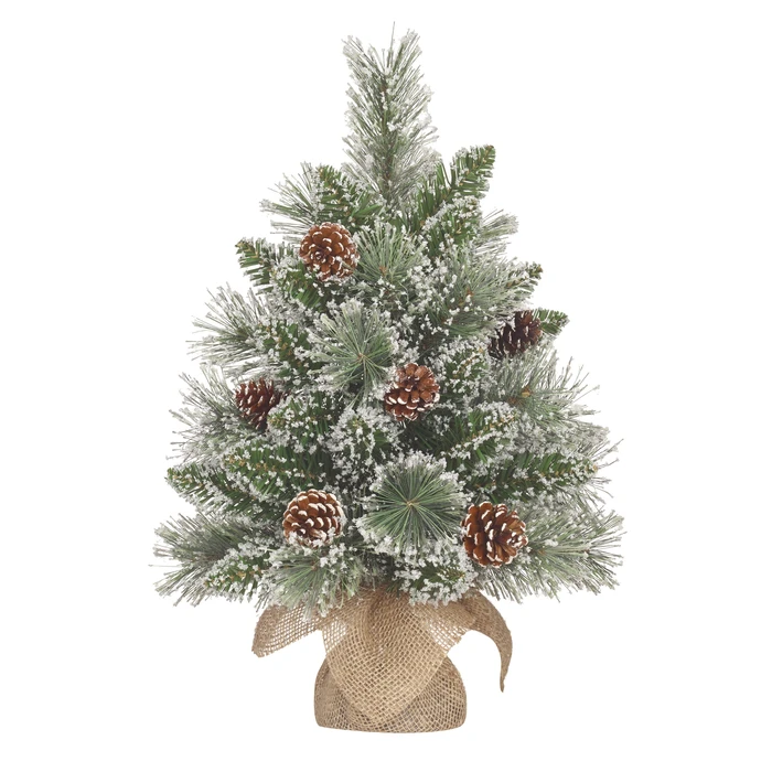 Vandans Artificial Tree Green Frosted with Burlap - 45cm