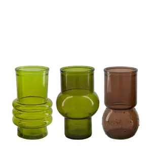 Vase Recycled Glass 17cm - 3 Assorted