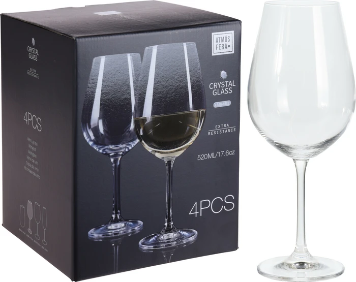 Wine Glass Crystalline (White) 4pcs