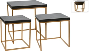 Wooden Table Gold Size : 40x40x42.5cm