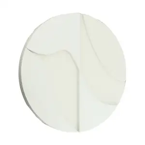 Wooden Wall Art Round Off White Size : 38cm