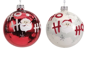 Xmas Ball HoHoHo 8cm Color : Red